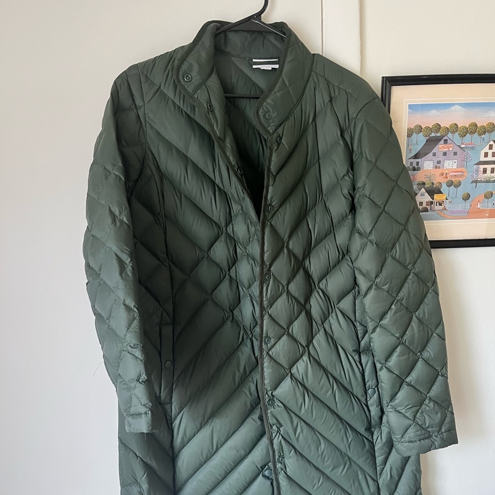Hunter green down coat